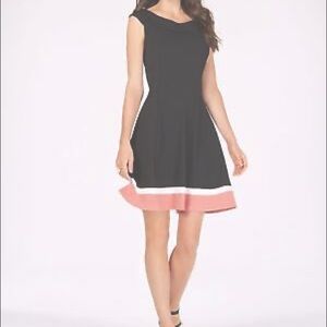 Nordstrom-Eliza J navy fit and flare body con dress